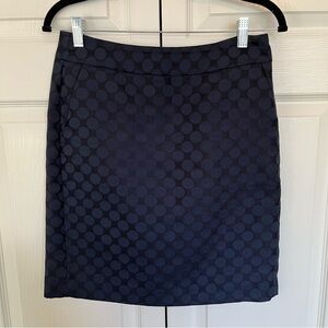 Banana Republic Black and Navy Polka Dot Skirt Size 4